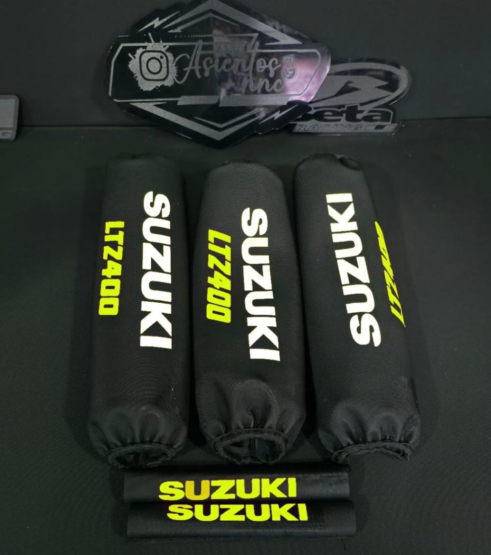 PROTECTORES DE AMORTIGUADORES SUZUKI LTZ400 amarillo/negro