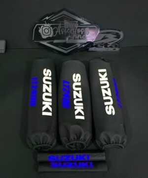 PROTECTORES DE AMORTIGUADORES SUZUKI LT400 azul/negro