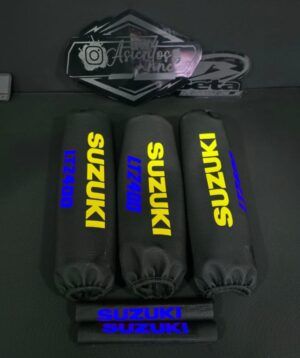 PROTECTORES DE AMORTIGUADORES SUZUKI LTZ400 azul/amarillo/negro