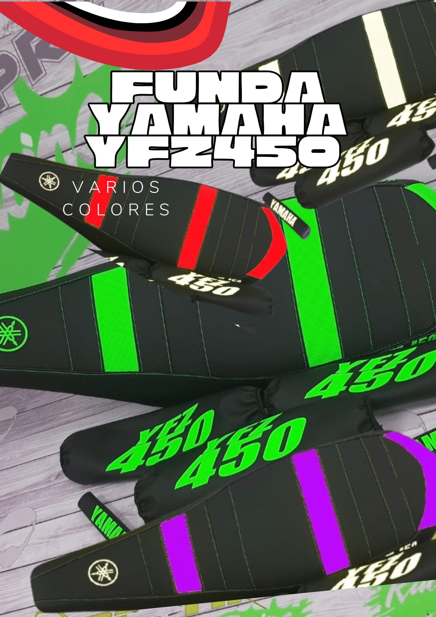FUNDAS PARA ASIENTO YAMAHA YFZ450 VARIOS COLORES