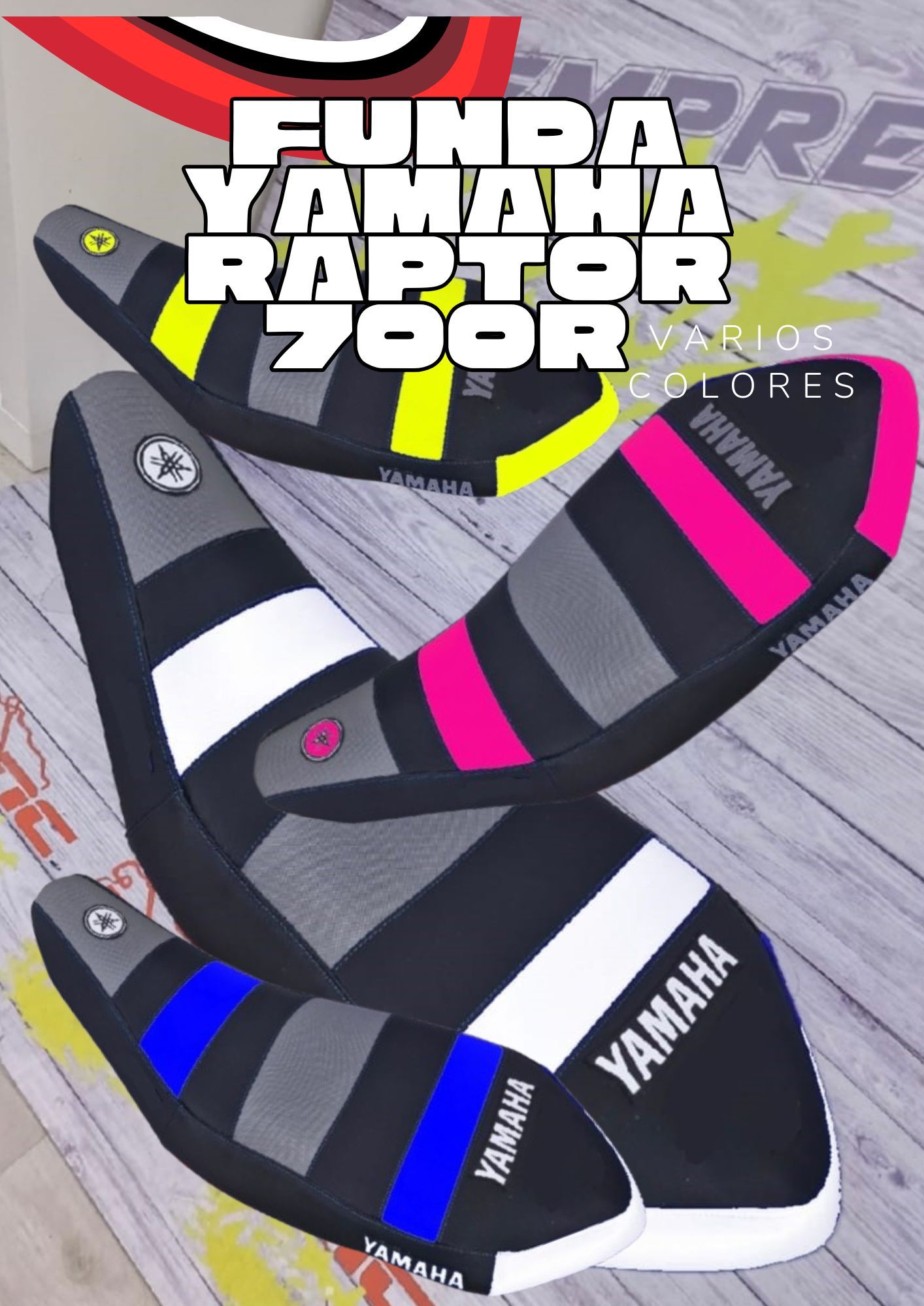 FUNDA PARA ASIENTO YAMAHA RAPTOR 700R VARIOS COLORES